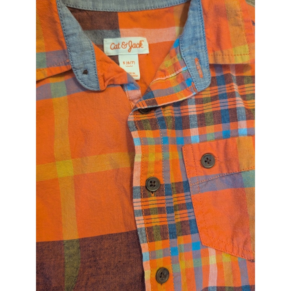 Cat & Jack Boys Button Down Shirt Bundle 6/7 - Picture 2 of 3